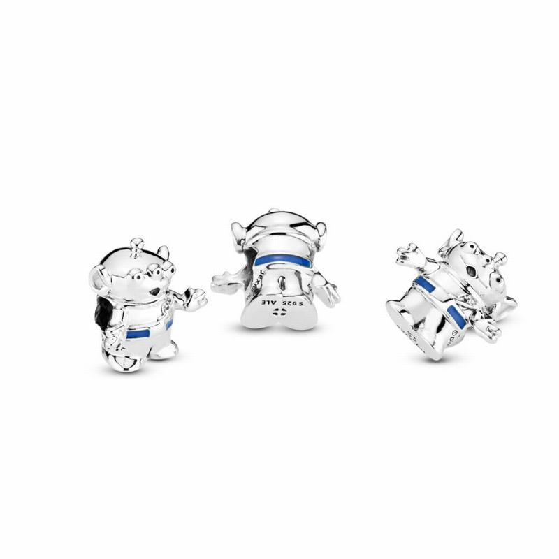 Pandora Disney Pixar, Toy Story Alien Charm Ireland - Sterling Silver/Enamel/Blue - 203746FQJ